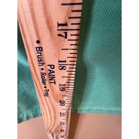 Gap Green Denim Skirt Rainbow Front Slit 5-Pocket US 8 - Picture 6 of 6